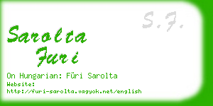 sarolta furi business card
