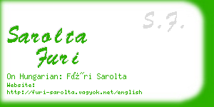 sarolta furi business card